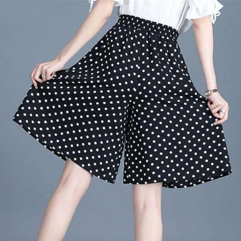 Print Womens Shorts Korean Style Female Short Pants Elasticty Outdoor Fashion Clothing 2025 Flowy Jorts Elegant Trend New In XL