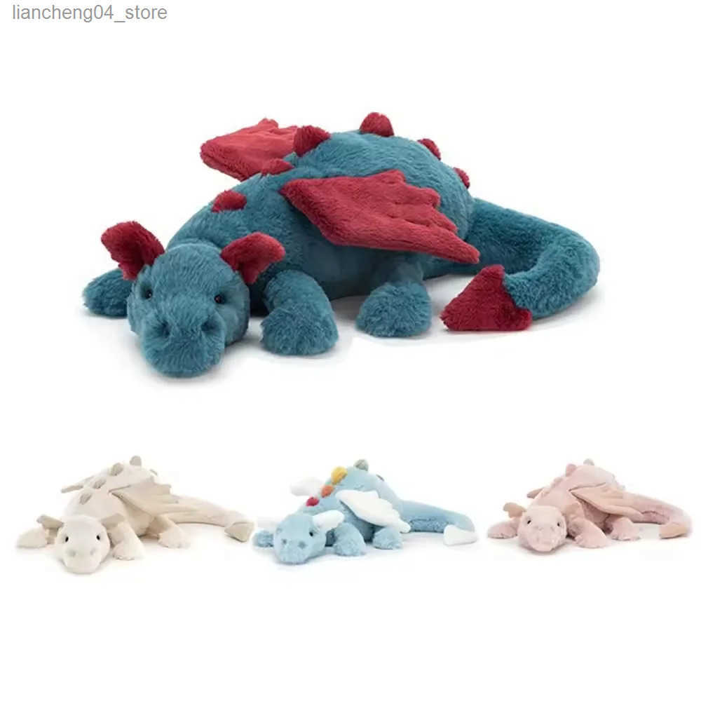 30-90CM Flying Dragon Doll Plush Animal Cotton Doll With Flying Wings Dinosaur Stuffed Toys Home Sofa Decoration Soft Pillow Kid Gift y250617LVA2