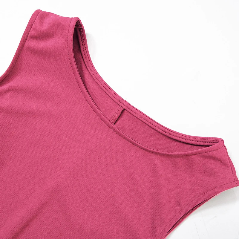 Woman Dress Sleeveless Knit Slim A-Line Female O-Neck Seveless Mini Dresses Sheath Summer Clothing Streetwear Y2K Qtraf2411 250616