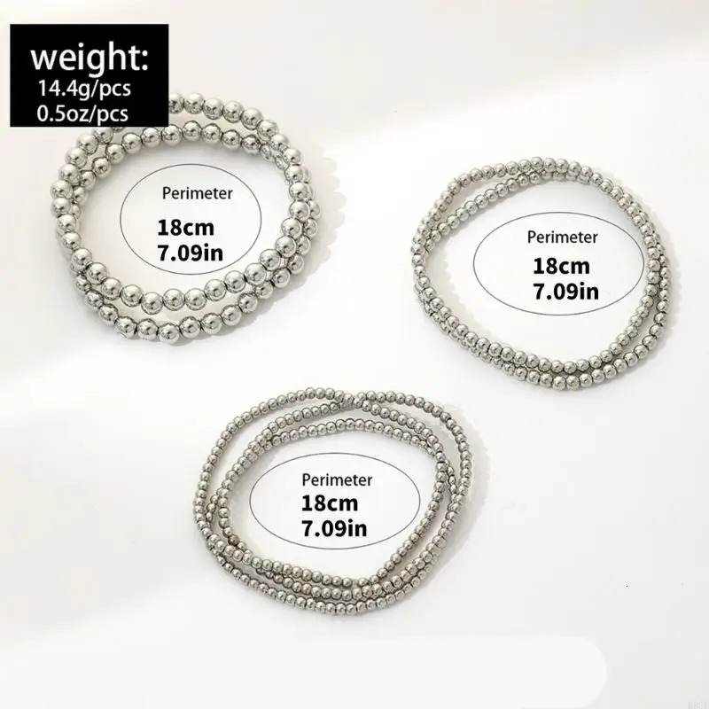 Elegant 7 Pieces Bracelet Set With Geometric Beads for Casual Occasions R9CF 250616