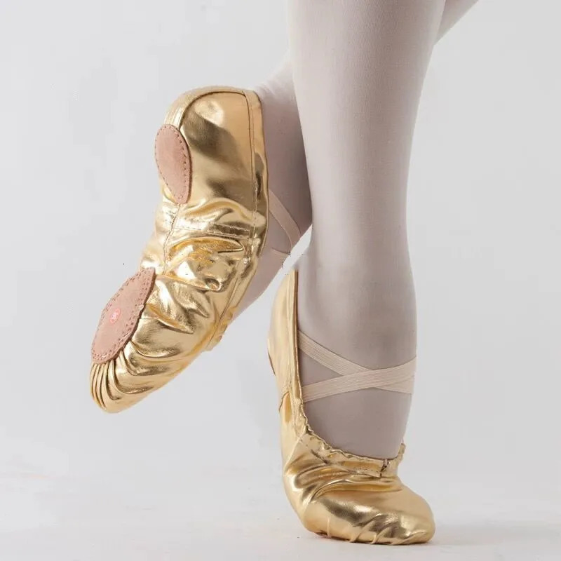 Girls Ballet Shoes Gold Silver Soft Sole Ballet Dance Slippers Children Practise Ballerina Shoes Woman Gymnastics 250613