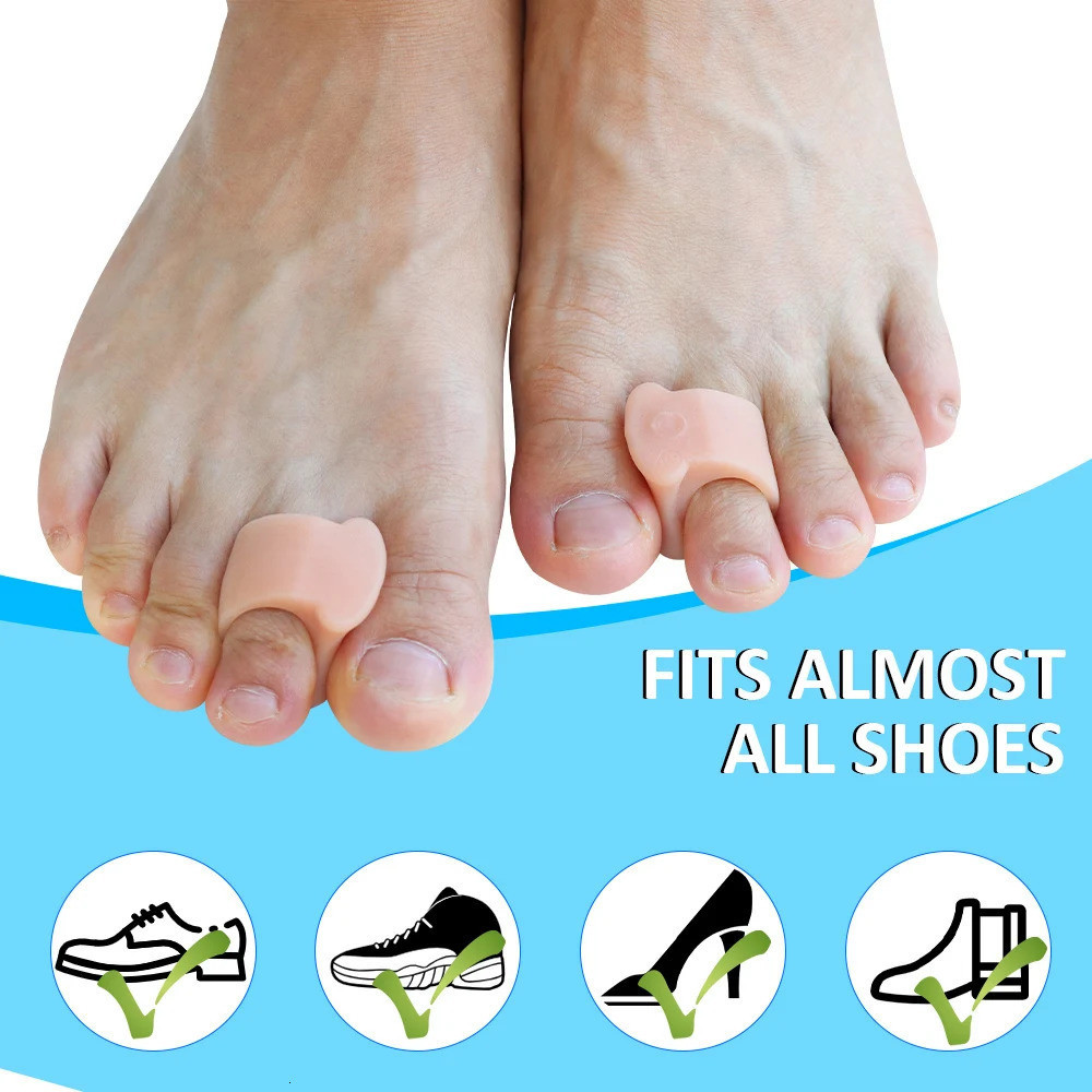 Pexmen 2/4/10Pcs Soft Gel Toe Separators Toe Spacers Bunion Corrector for Overlapping Hallux Valgus and Hammertoe Foot Care Tool 250613