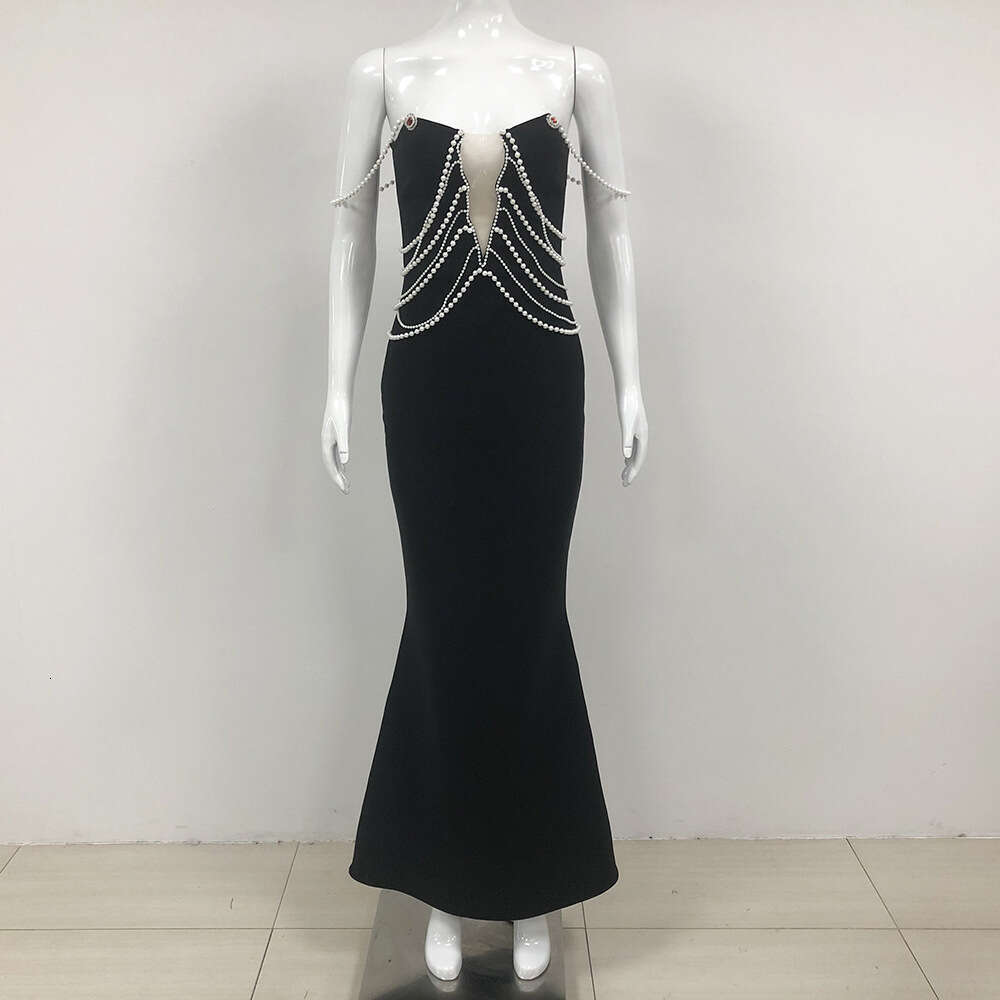 Autumn New Fashion Sexy Hot Girl Slim Fit Backless Hollow Out Bandage Dress