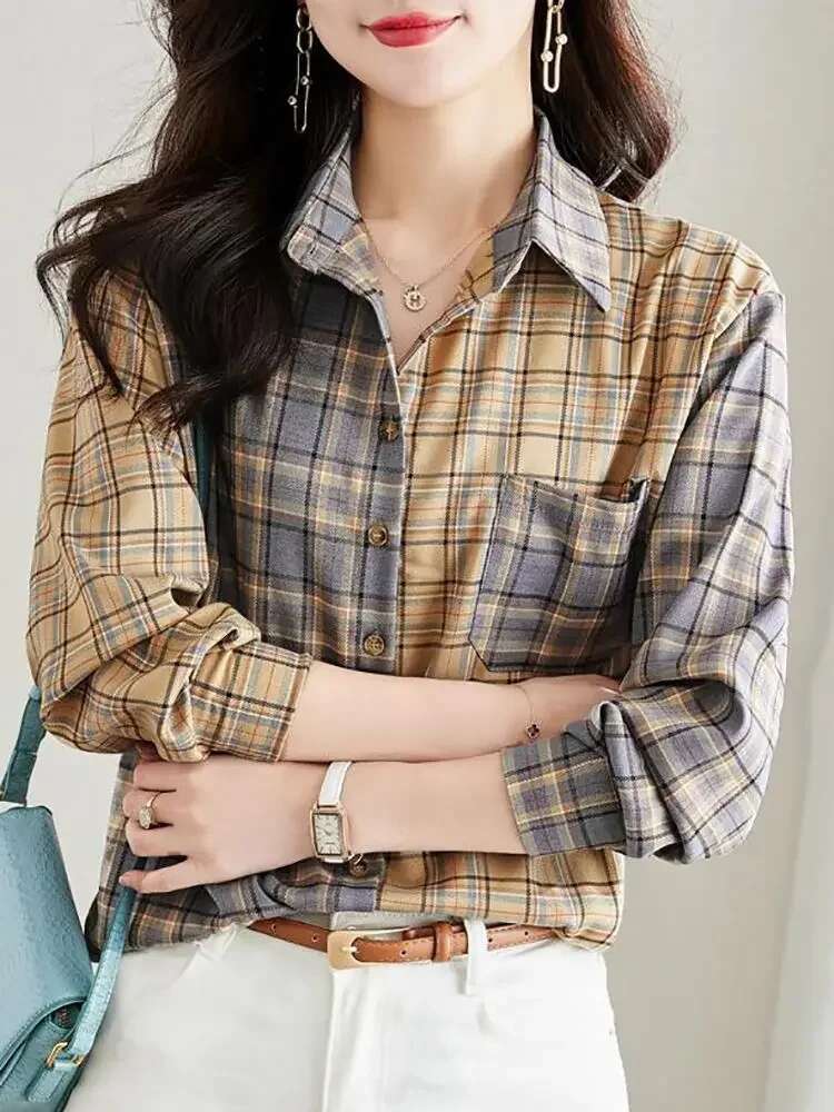 Full Long Sleeve Shirts Blouses for Women Summer Chiffon Woman Top Youthful Clothes Sale of Elegant Vintage Luxury Youth M Xl