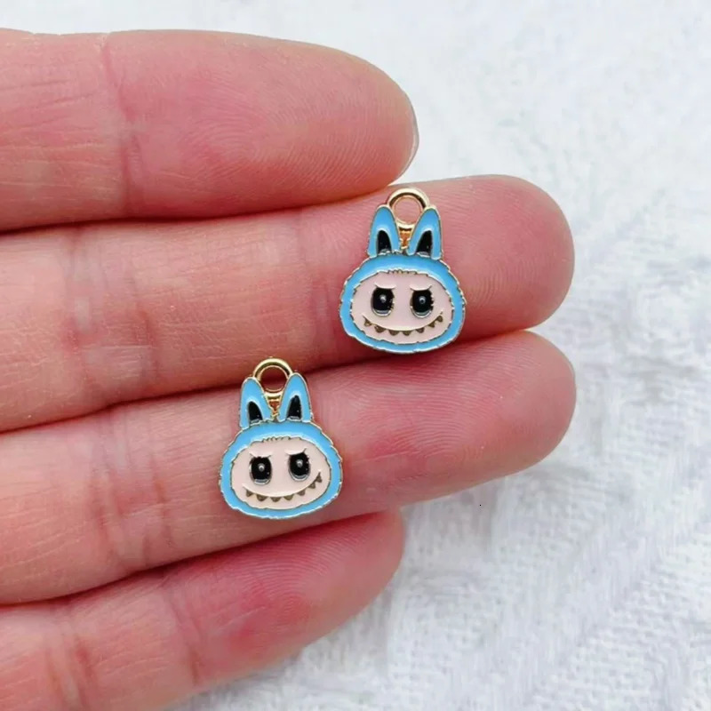 12 pieces of alloy animal rabbit jewelry cartoon pendant DIY earrings necklace jewelry making crafts accessories 250609