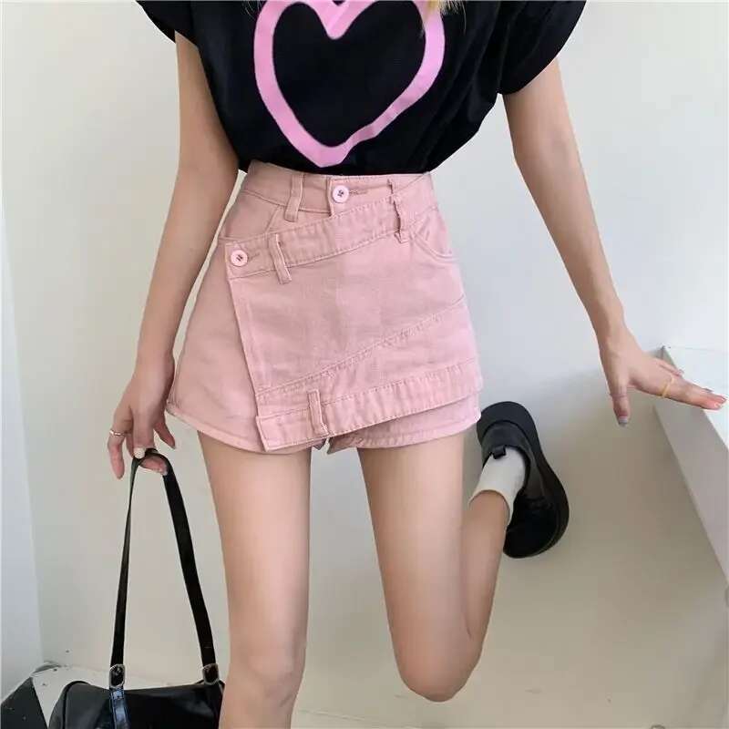 Summer 2025 New In Short Woman Pants Denim Skirt Harajuku Streetwear High Quality Luxury Elegant Stylish Jeans Skirts for Women