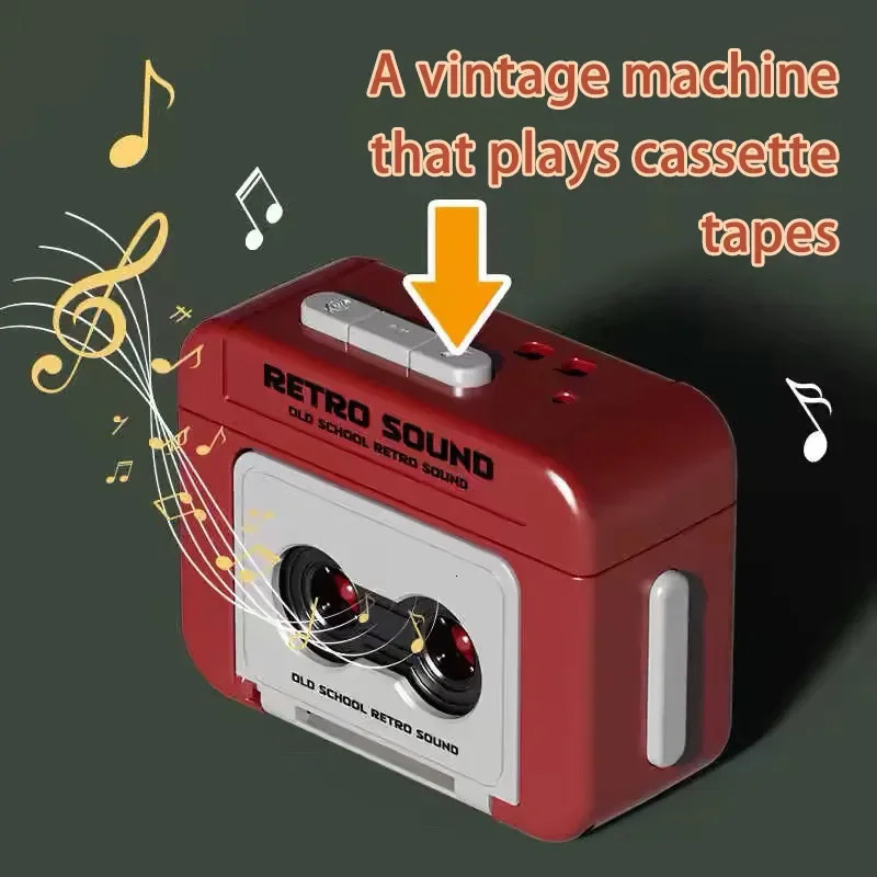 Retro Recorder Mini Portable Fun Music Box With Sound Decompression Ornament Keychain Schoolbag Small Pendant Friends Gifts 250606