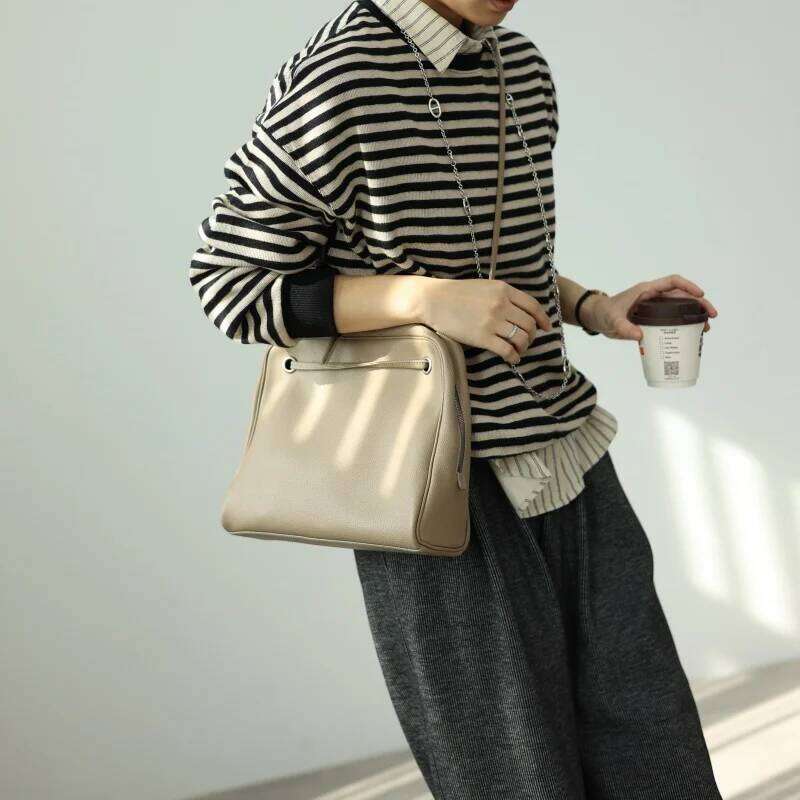 Genuine Leather Crossbody Bags Women Designer Handbag Soft Cowhide Shoulder Bag Suitable For Working And Traveling