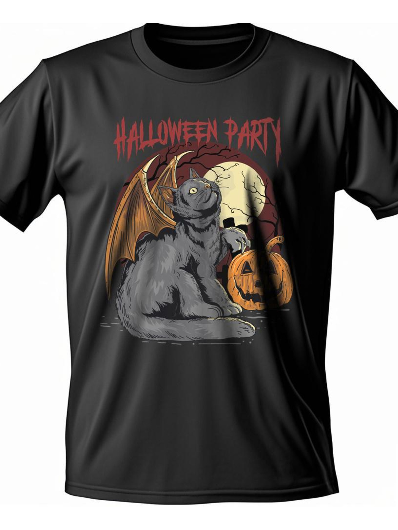 Dongdumaoyi Adult 180G Cotton T Shirts Men Skull Text Short Sleeve Round Collar Black S-3Xl White Halloween f83e