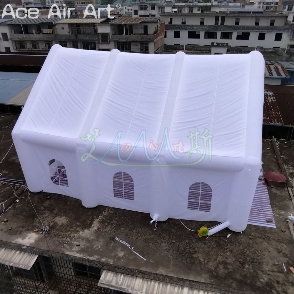 Wedding Church Inflatable Party Tent DJ Disco House with Colored Lights and Remote Controls for Holiday Celebration or Anniversary