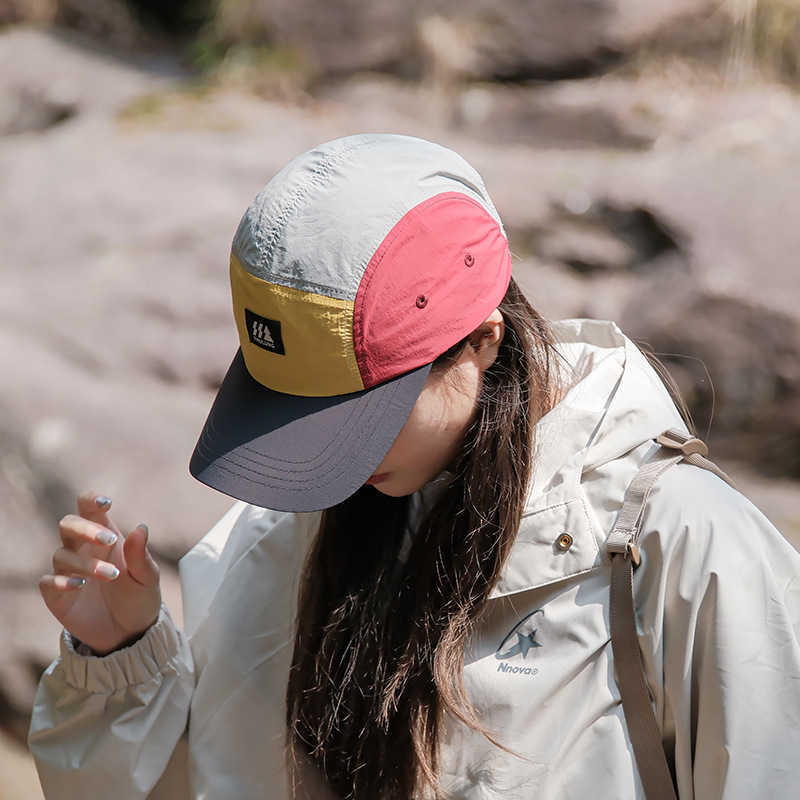 Outdoor Quick-Dry Breathable Summer Baseball Cap Fashion Color-Block Lightweight Sun Protection Hiking Sun Hat Sports Duckbill Cap 250615