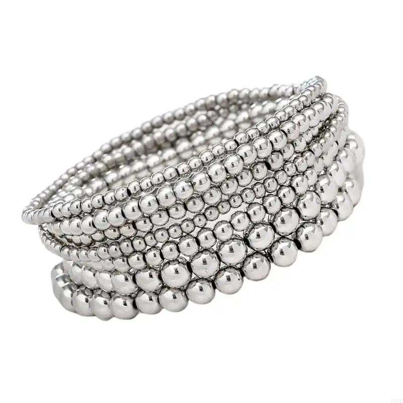 Elegant 7 Pieces Bracelet Set With Geometric Beads for Casual Occasions R9CF 250616
