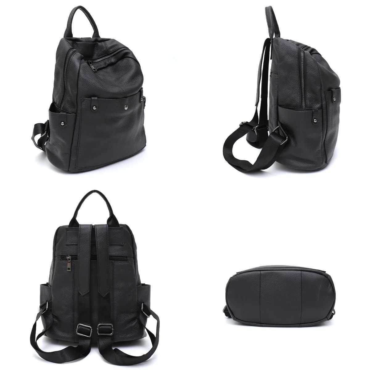 Soft Genuine Cowhide Daily Backpack Women Men Spacious Multi Pockets Fashion Casual Versatile Knapsack Travel Business College Z250617