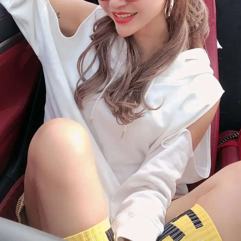 Spring and Autumn White Hoodies Red Womens Hooded Sweatshirts Korean Female Top Popular Clothes Sport Long Sleeve Fashion Kpop