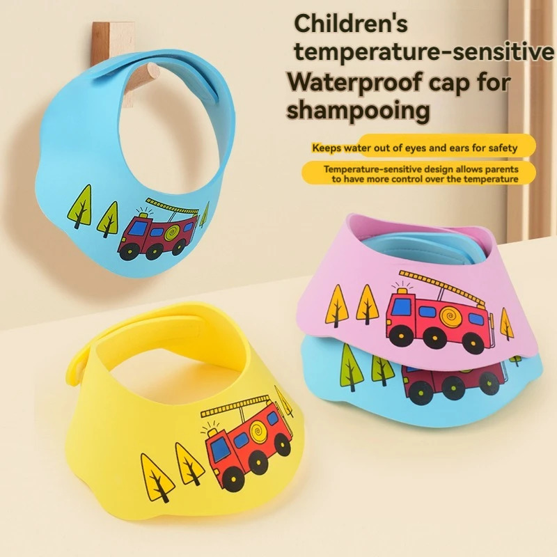 Adjustable Waterproof Shampoo Cap for Kids Baby Shower Cap Ear Protection 250617