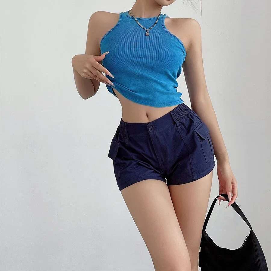Short Pants Woman High Waist Shorts for Women Cotton Harajuku Fashion Summer Youthful Wholesale XL Elegant Classic Stretchy Hot