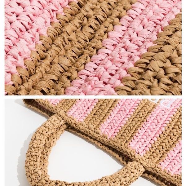 beach bag Designer bag woven bag grass woven material tote bag portable rossbody beach bag paired with cotton linen skirt or shorts large capacity sho