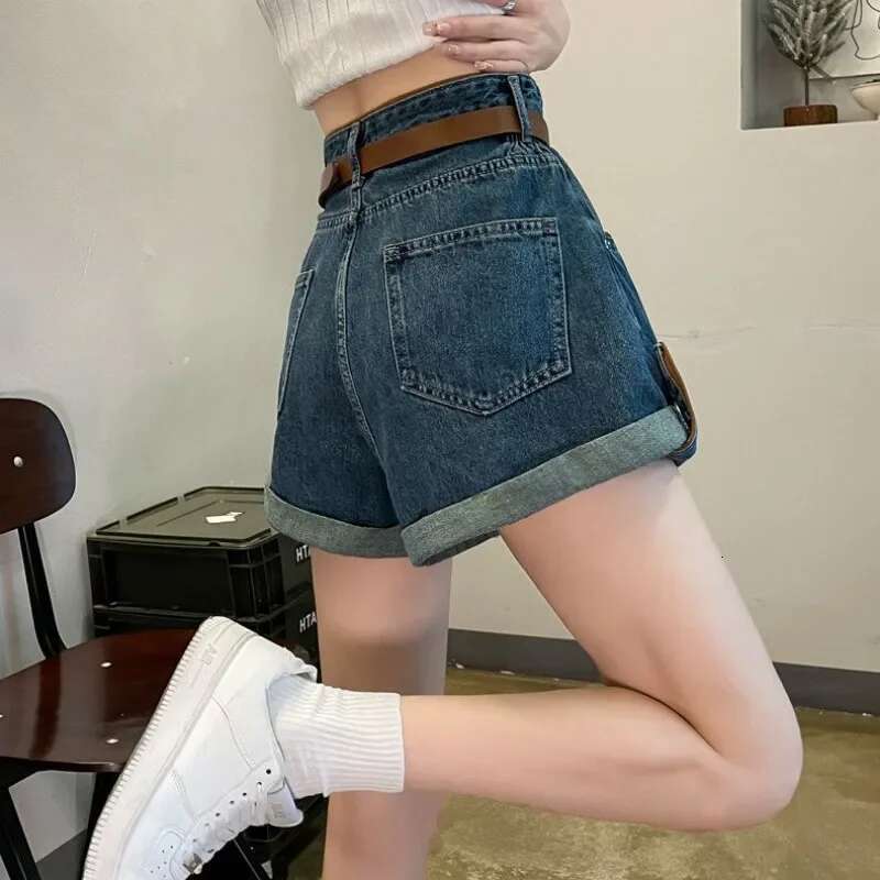 Wide Baggy Womens Denim Shorts Loose With Waist Pocket Female Short Jeans Pants Casual Harajuku Fashion Korean Style Kpop Hot