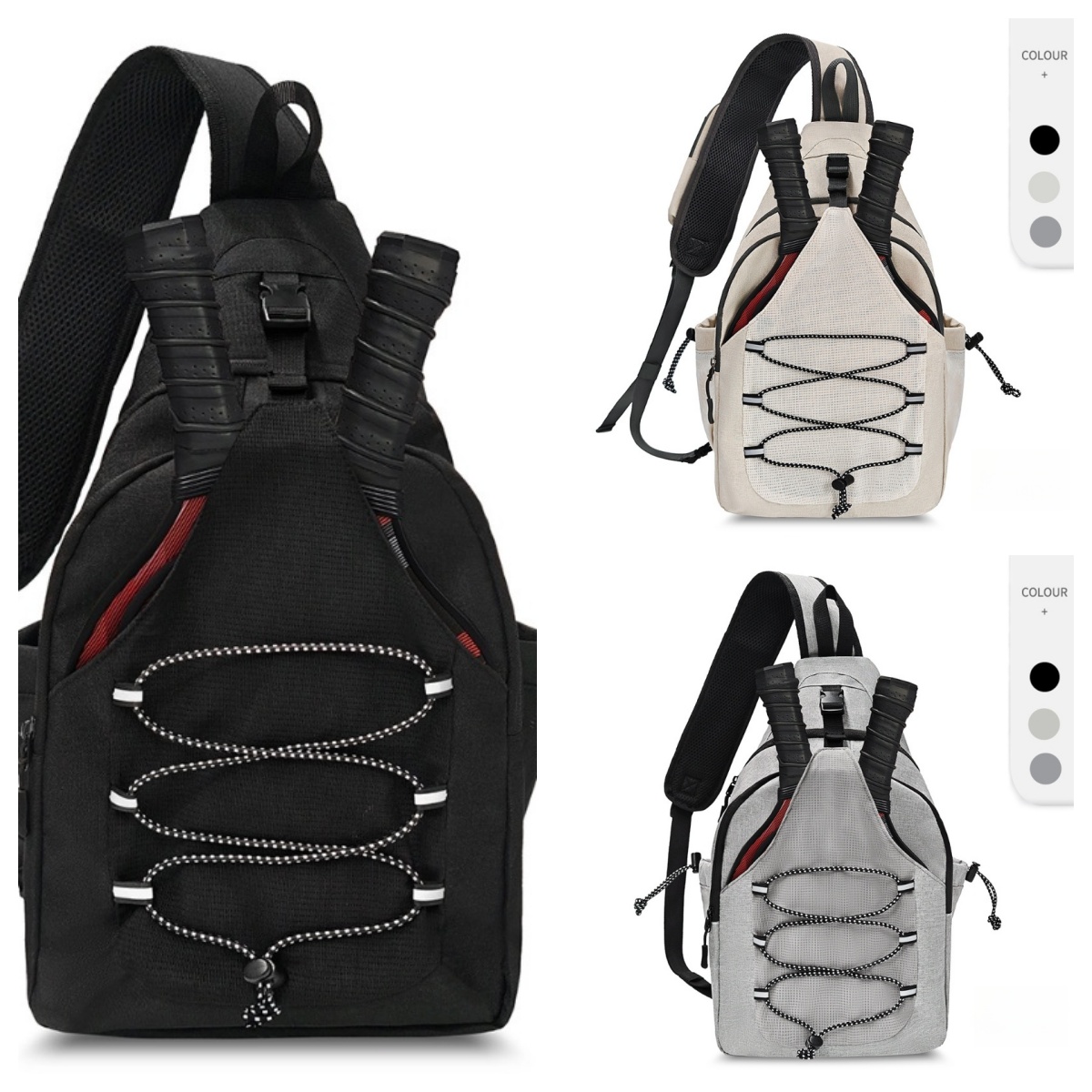 Tennis bag outdoors backpacks padel bags pickleball badminton rackets backpack sports crossbody pack lightweight waterproof multifunctional shoulder p