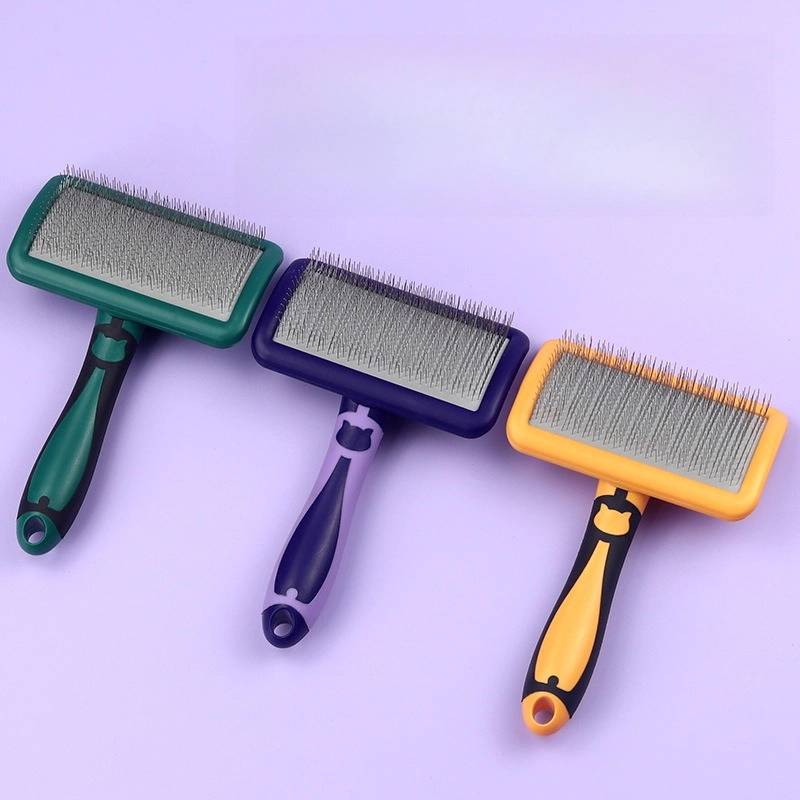 Pet Slicker Brush for Cats and Dogs, Self-Cleaning Deshedding Tool, Large Medium Small Sizes