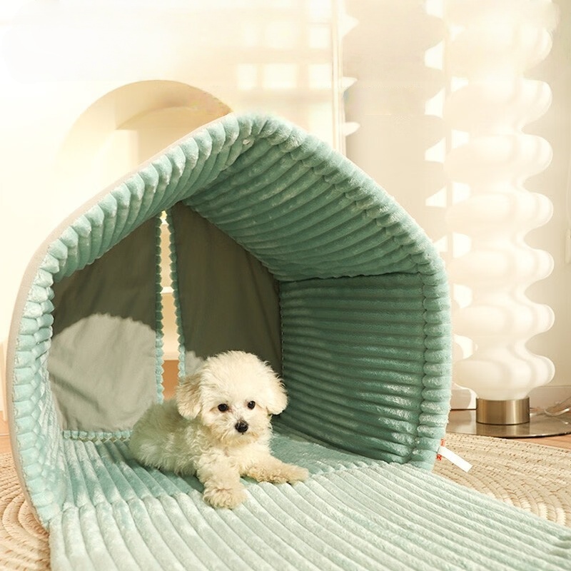Detachable & Waterproof Pet House Easy-Clean 4 Seasons Kennel Winter Closed Warm Shelter for Cats & Dogs