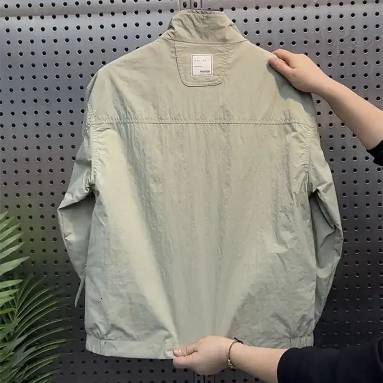 Workwear Jacket Mens Casual Versatile Trend Spring Collar Assault Jacket Mens Hooligan Handsome Youth Trendy Top 250617