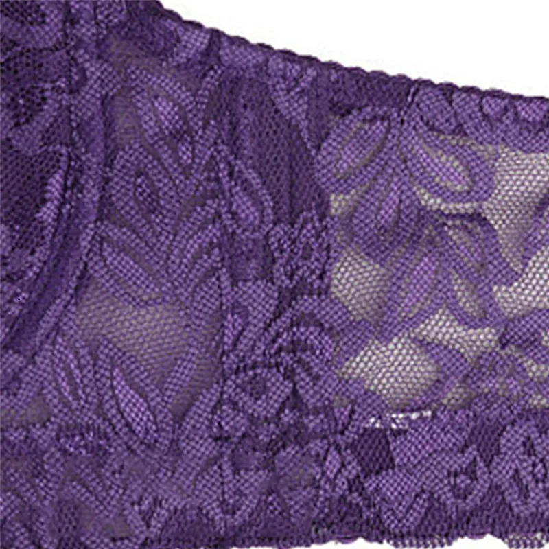 Full cup thin underwear small bra plus size wireless adjustable lace Womens bra breast cover B C D cup Large size Lace Bras 250617