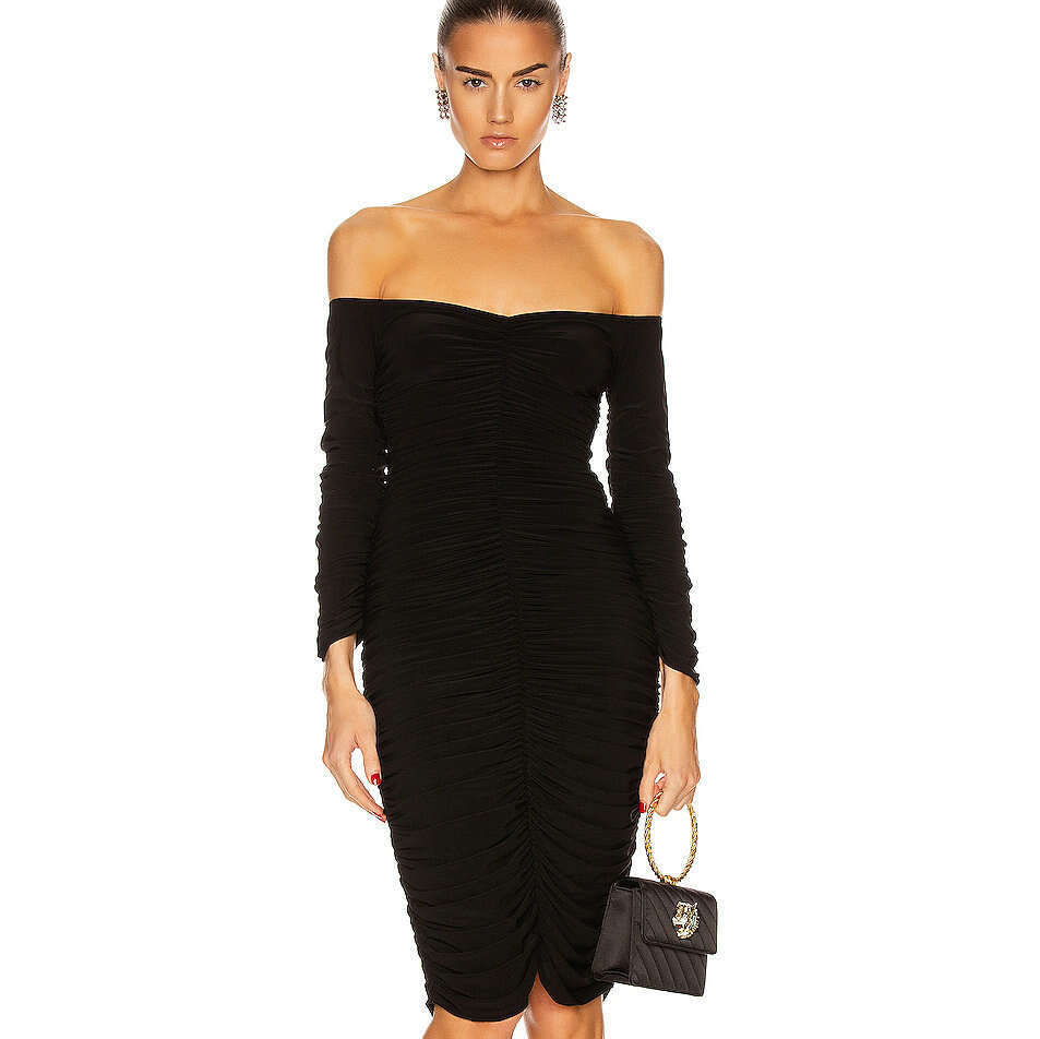 Vestidos Dresses for Woman Party Summer Dresses for Women N584 Summer 2025 Black Knitted Off-shoulder One-shoulder Sexy Slim Fit Bodycon Dress