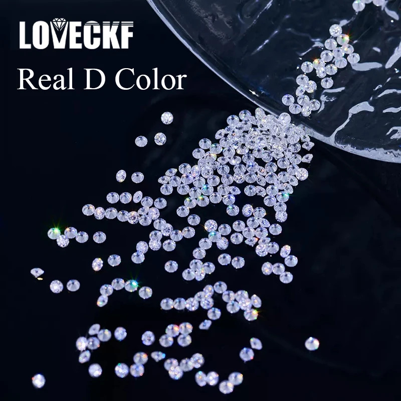 1.0ct / Pack Real Top D Color VVS1 Small Sizes Loose Stones 0.8mm-3.0mm Gemstones Passed Diamond Tested 250617