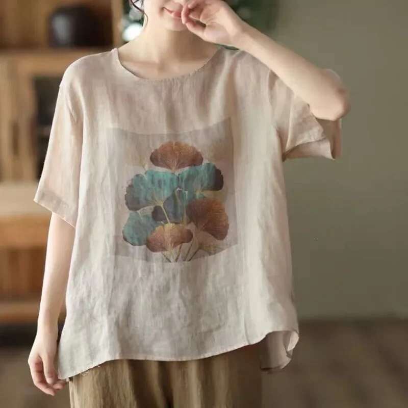 T Shirt For Women Short Sleeve Baggy Brown Anime Tops Woman Cotton Goth Yk2 Korean Clothing Trending Wholesale Clothes Kpop
