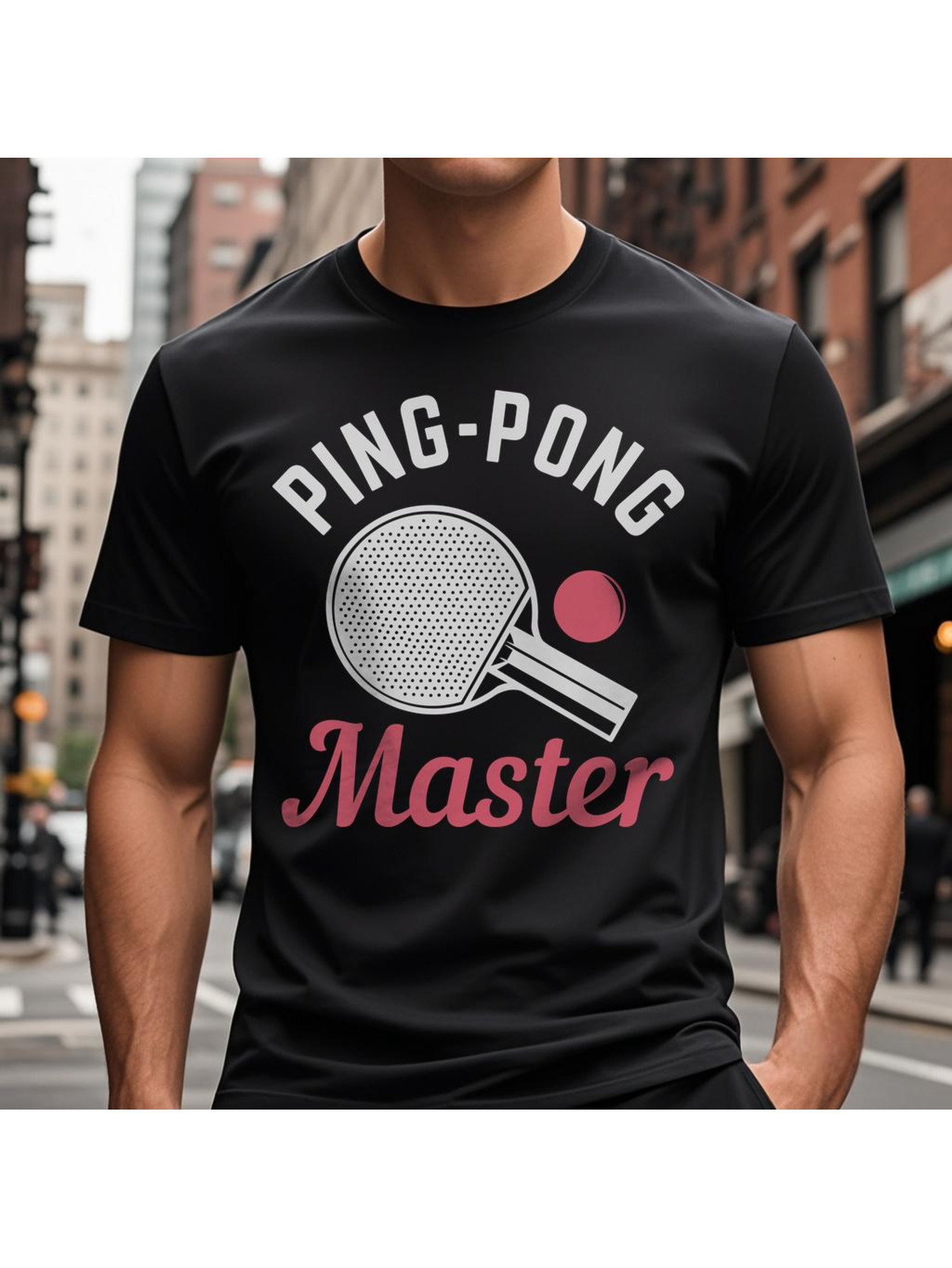 Dongdumaoyi Cotton S-3Xl Men Adult 180G T Shirts White Text Short Sleeve Pattern Black Round Collar 5421