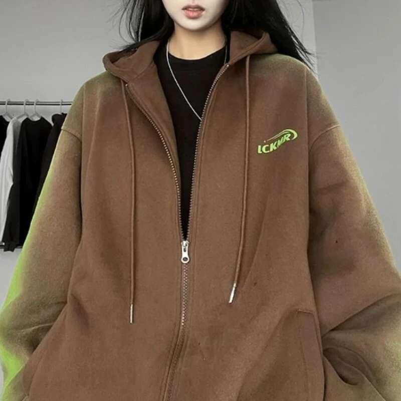 New In Hoodies Spring and Autumn Cotton Female Top Korean Clothing Designer Popular Clothes Cheap Emo Womens Hooded Sweatshirts