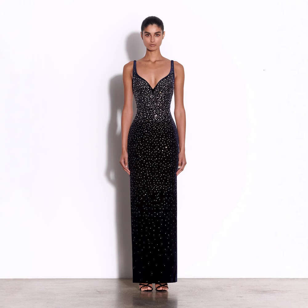 New Fashion Women's Rhinestone Sexy Strapless Sleeveless Long Dress