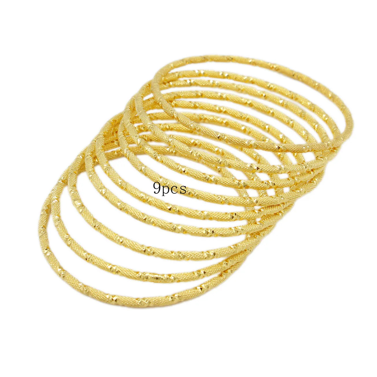Adixyn Gold Plated Bangle for women men African Dubai Bracelet Wedding Hawaiian Jewelry 250616