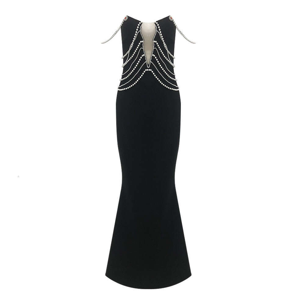Autumn New Fashion Sexy Hot Girl Slim Fit Backless Hollow Out Bandage Dress