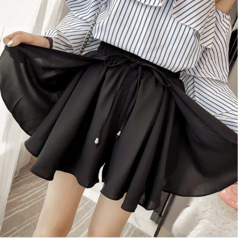 Womens Shorts Nylon Baggy Short Pants For Woman To Wear With Belt Work Loose Office Elastic Waist Youthful Y2k Harajuku Luxury