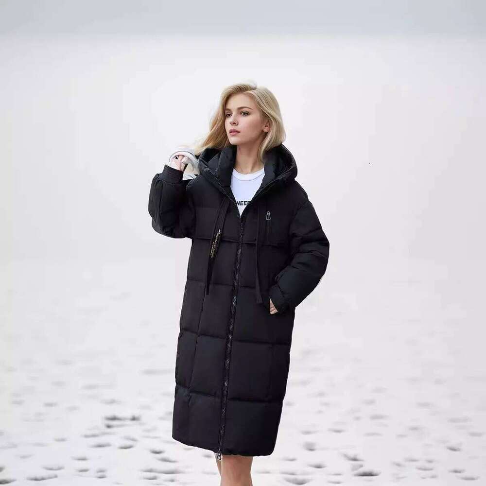 Russian Women's Long Cotton 2024 New Winter Women Casual Hooded Parkas Female 2 Pocket Demi-season Jacket Coats