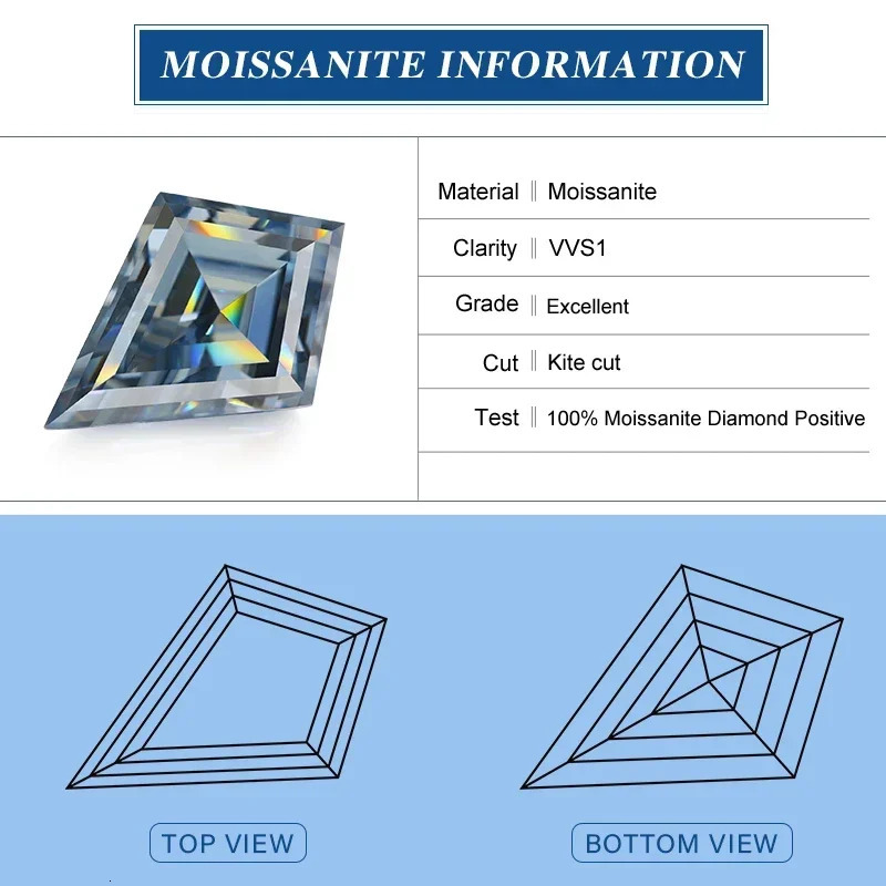 Stones Kite Cut Multi Color Loose Diamond Test Passed Gemstone Speical Cutting VVS1 Handmade Premium Gem F 250617