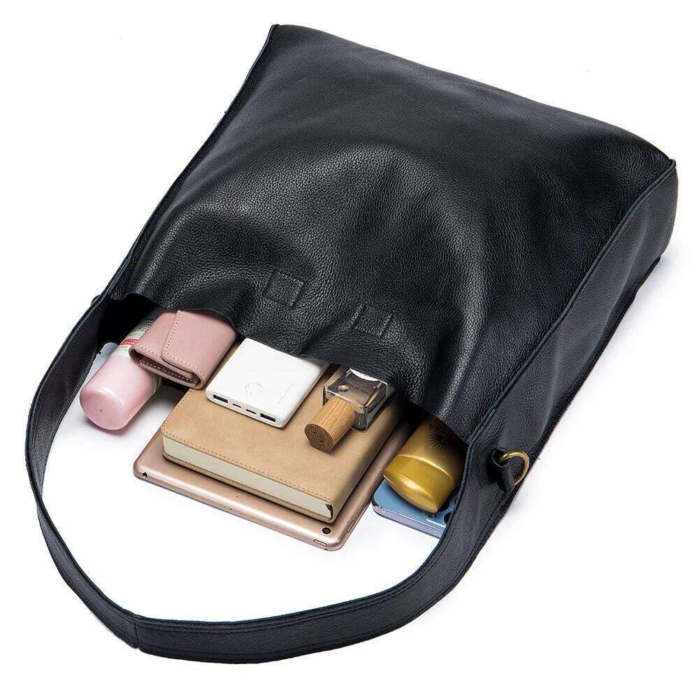 Fashion Women's Genuine Leather Large Capacity Tote Shoulder Crossbody Bags Ladies Business Office Working Commuter Bag