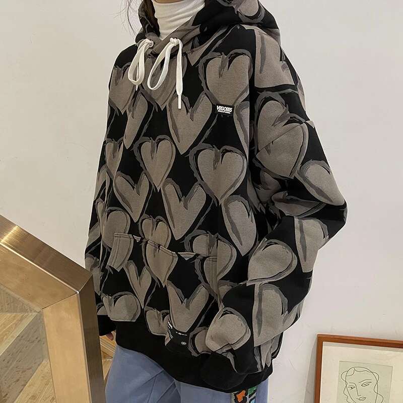 Kawaii Sweatshirts for Women Cute Female Hooded Tops E Harajuku Clothes Fashion Hoodies Autumn and Winter Korean Streetwear Y2k