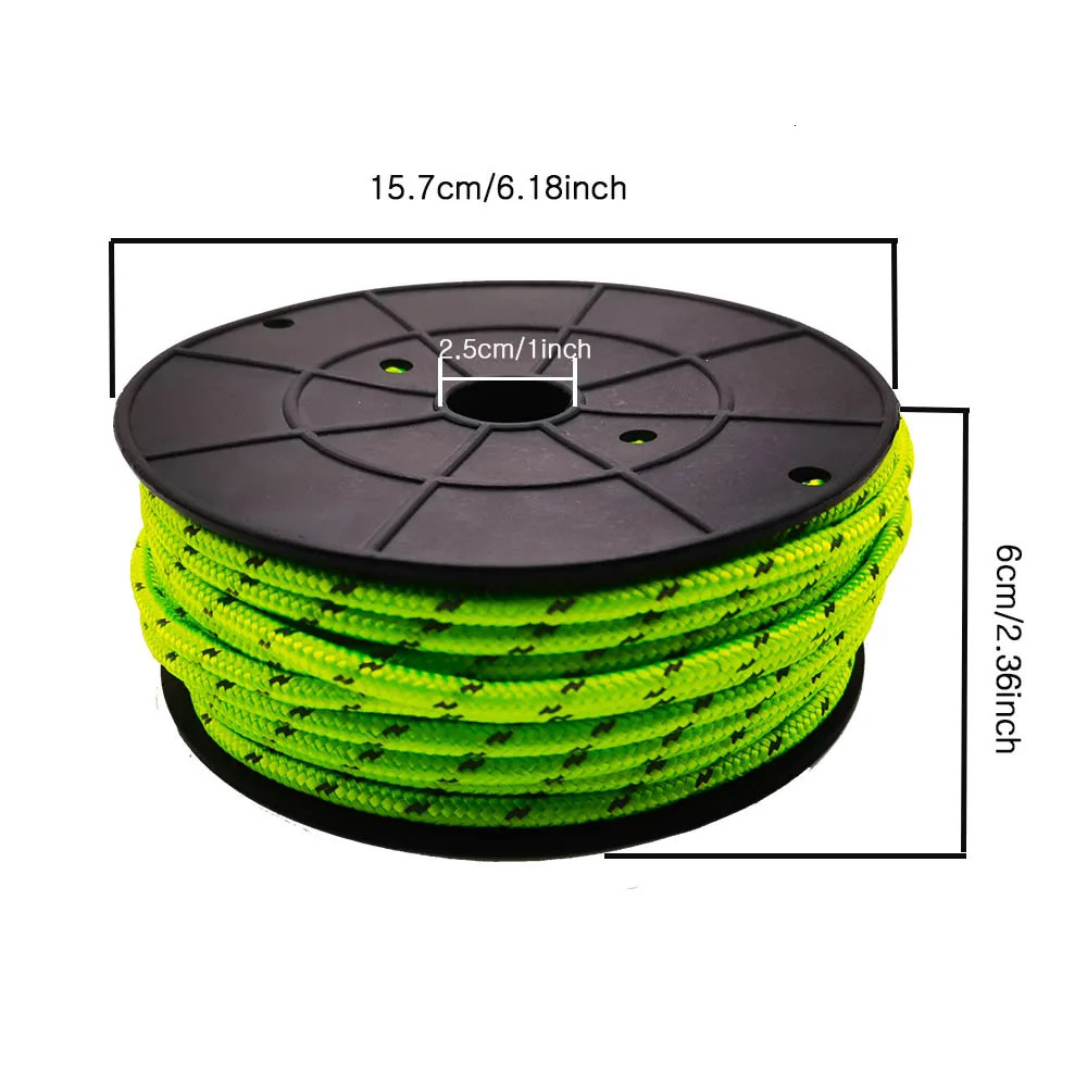 30M Reflective Paracord 6mm Parachute Cord Outdoor Camping survival Rope Durable Umbrella Tent Lanyard Strap Clothesline 250611