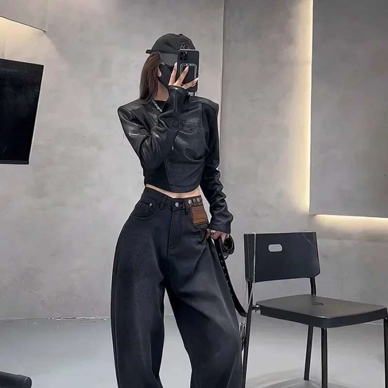 Womens Long Sleeve T-shirt Black With Sleeves Top Female Elegant Korean Reviews Clothes Streetwear 90s Vintage Popular Y2k Yk2