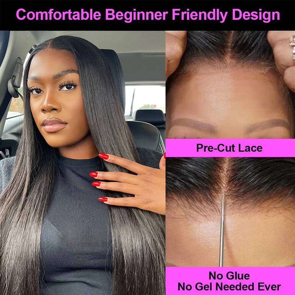 Straight Glueless Wigs Brazilian Human Hair 13x4 13x6 HD Frontal For Women 5x5 6x4 Lace Closure Cheap Wig 180% 38 30 In