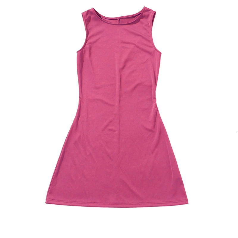 Woman Dress Sleeveless Knit Slim A-Line Female O-Neck Seveless Mini Dresses Sheath Summer Clothing Streetwear Y2K Qtraf2411 250616