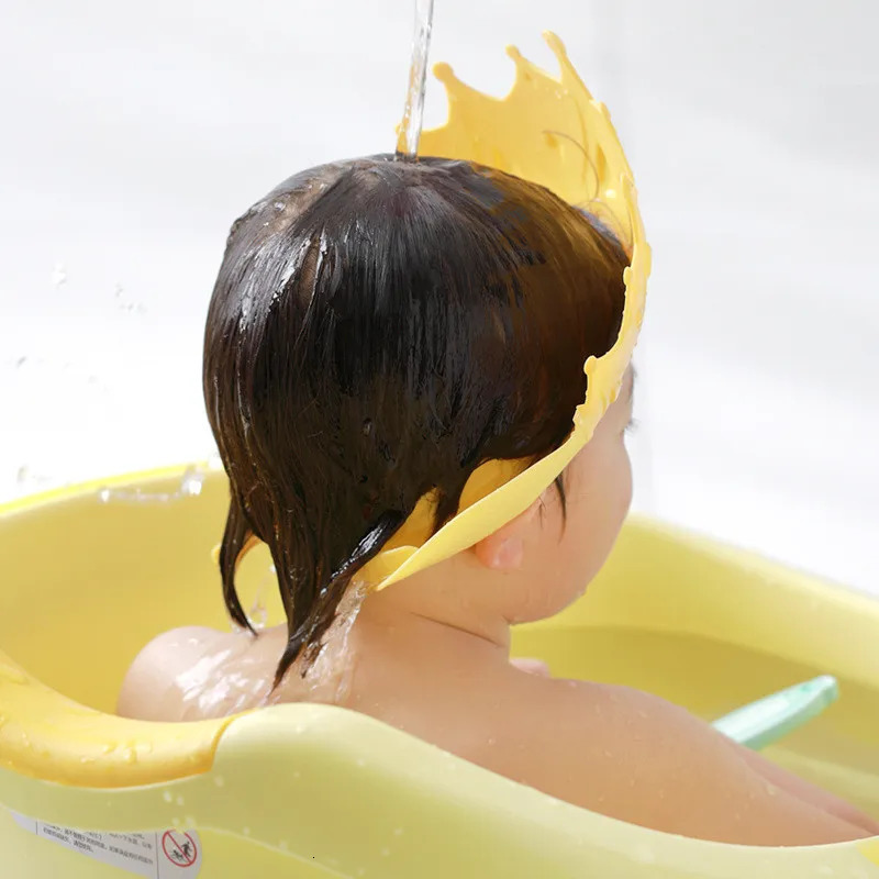 Adjustable Baby Shower Cap Waterproof Ear Protection Shampoo Cap Kids Shower Head Cover Baby Care Hat 250617