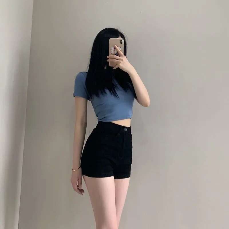 Female Short Jeans Pants Fashion Jorts Womens Denim Shorts Korean Style Trend 2025 Elegant XL Hot Flowy for Summer Outfits XXL