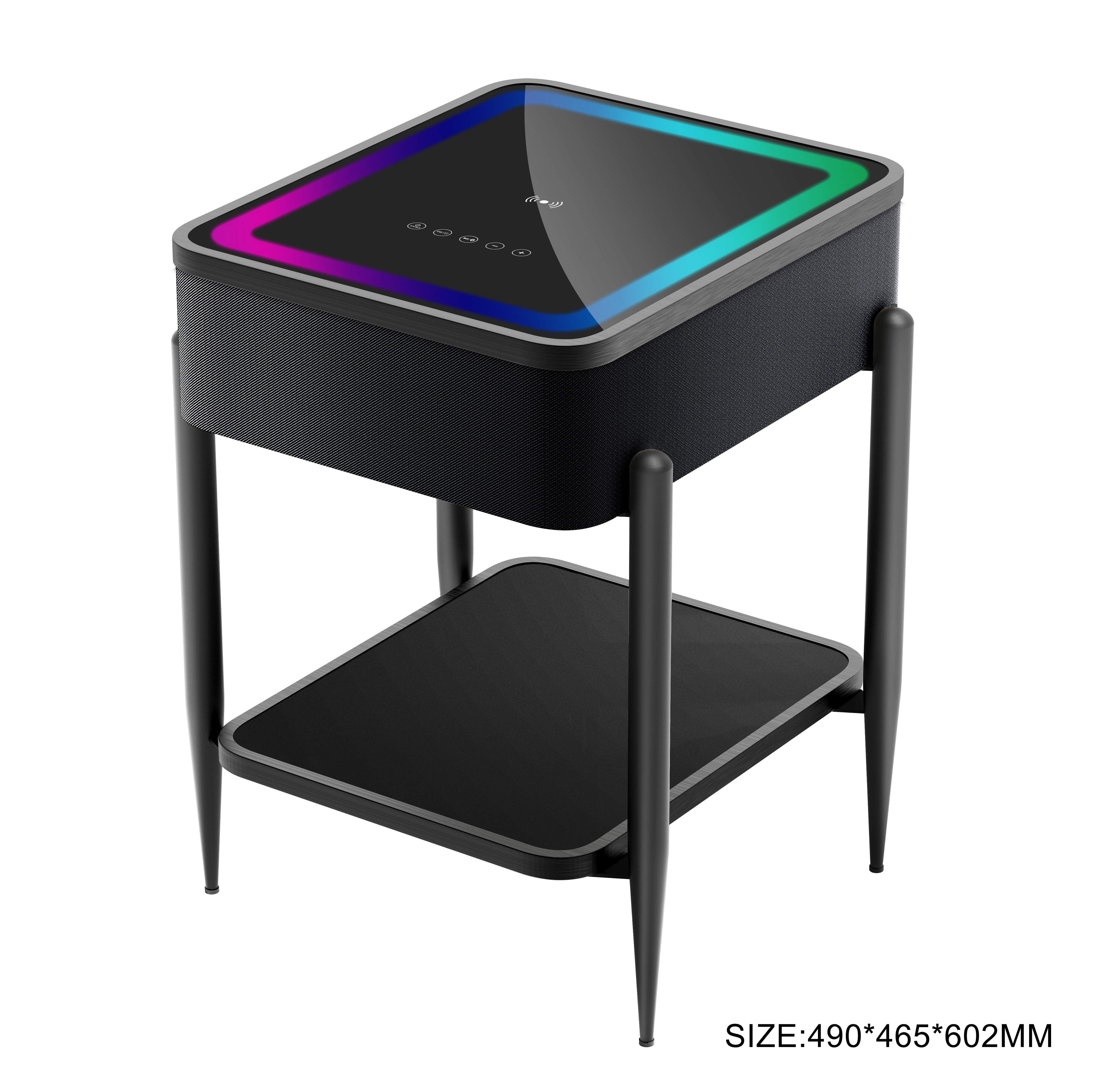 Bluetooth Smart Home Audio Armoire de chevet / table de chevet avec quai de charge sans fil