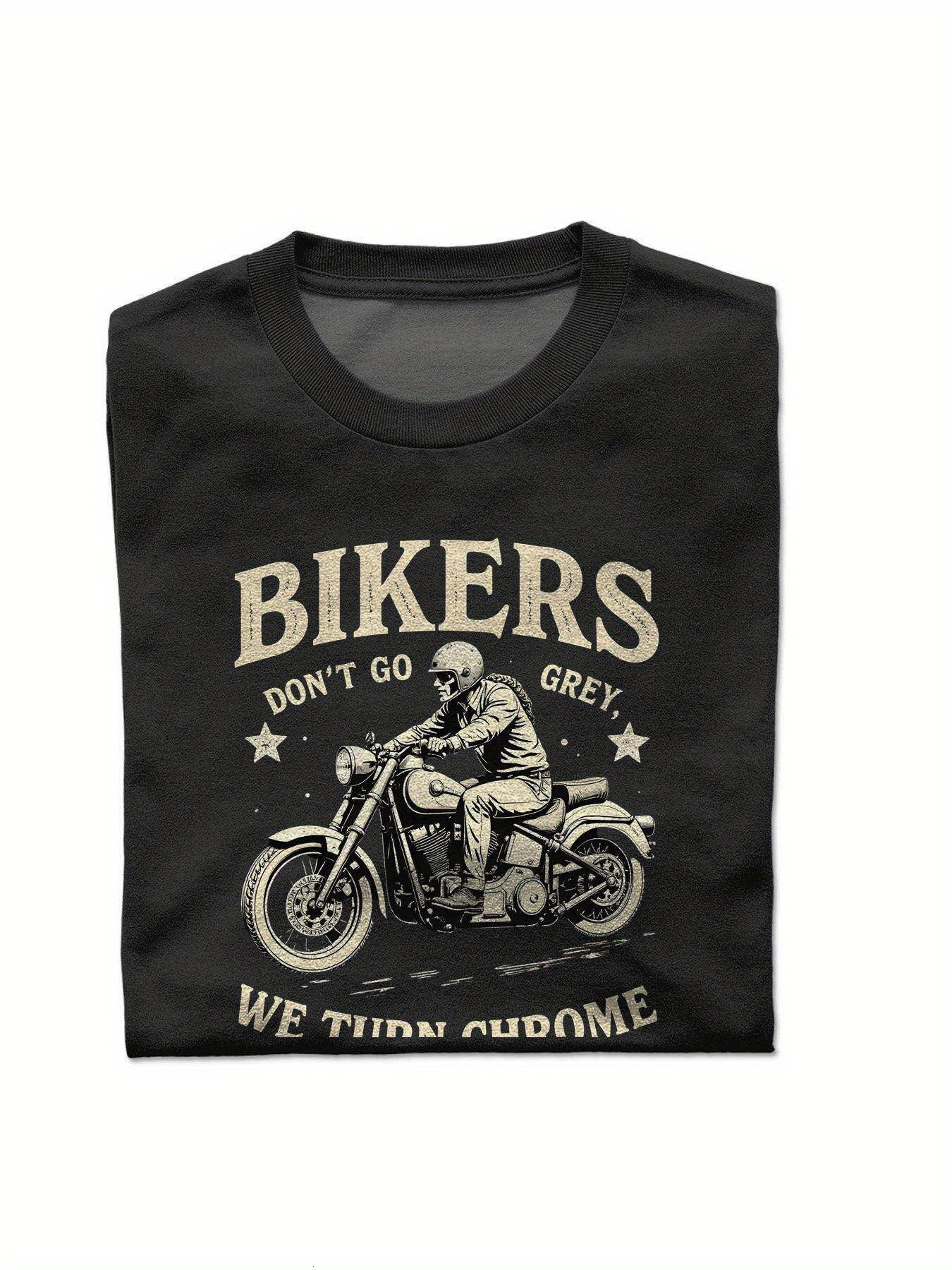 Dongdumaoyi Men Text White S-3Xl Cotton Black Round Collar T Shirts 180G Adult Motorcycle Short Sleeve 8353