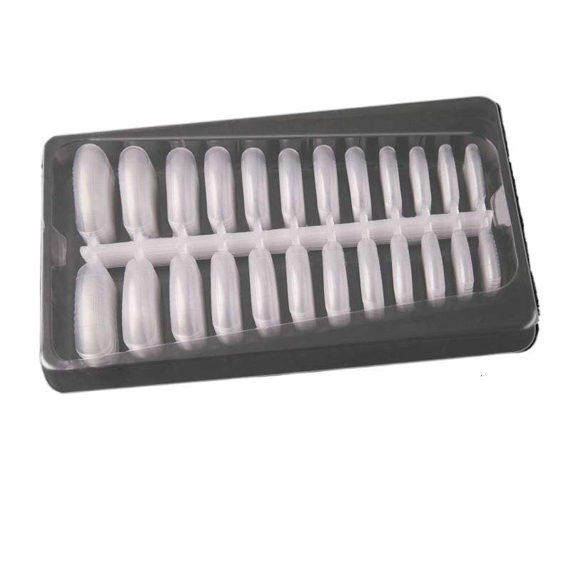 240pcs/set False Nail Tips Clear Cover Acrylic Nail Mold Nail Art Tools False Nails With Scale Tool Crystal Extension Unas Falsas Kunstliche Nagel