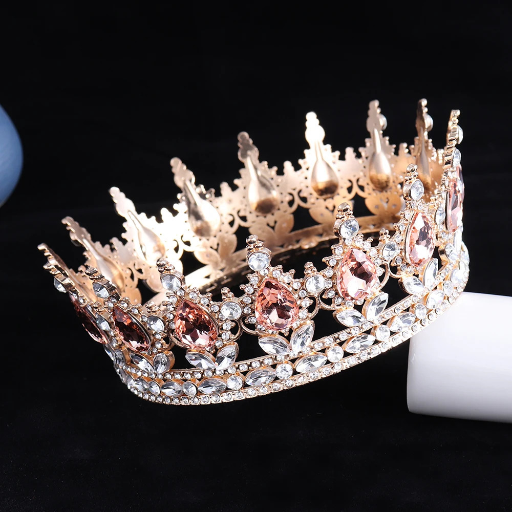 Bridal Crown Colorful Crystal Princess Tiara Elegant Wedding Jewelry Head Accessories Women Headpiece 250603